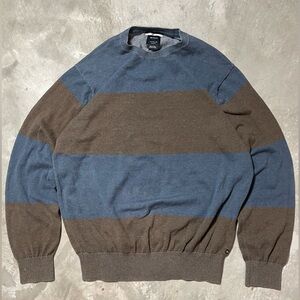 men’s striped thermal sweatshirt